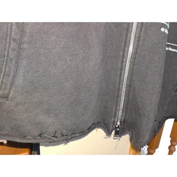 Homme + Femme Guerilla Cutoff Zip Hoodie Black - Picture 7 of 8